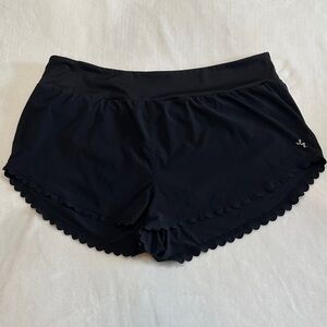 JoyLab Black Scalloped Athletic Shorts